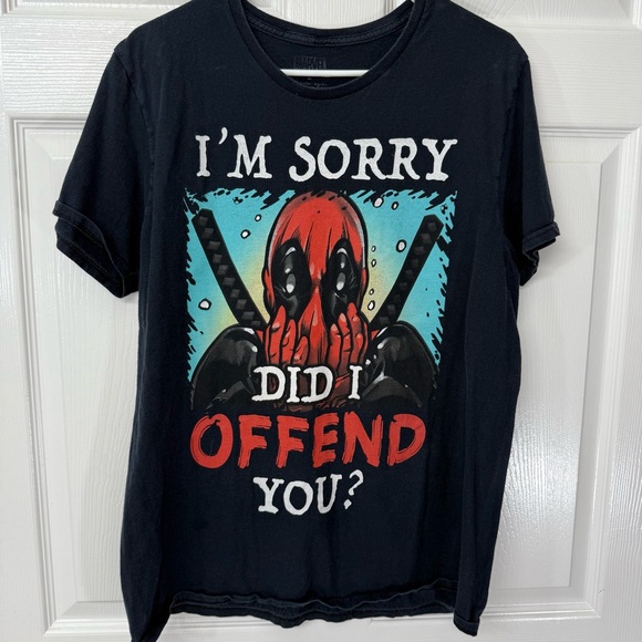 Marvel Other - Marvel Deadpool Graphic T-Shirt Black “Did I Offend You?” Men’s Size L
